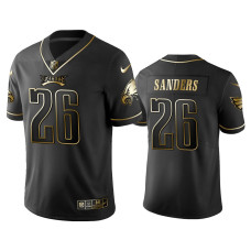 Men Philadelphia Eagles #26 2019 Golden Edition Vapor Limited Miles Sanders Black Jersey