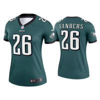 Women Philadelphia Eagles #26 Miles Sanders Midnight Green Legend Jersey