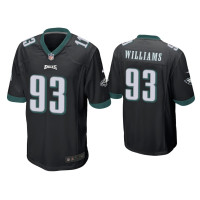 Men Philadelphia Eagles #93 Milton Williams Black Game Jersey