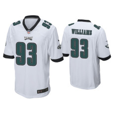 Men Philadelphia Eagles #93 Milton Williams White Game Jersey