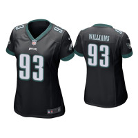 Women Philadelphia Eagles #93 Milton Williams Black Game Jersey