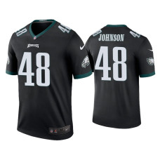 Men Philadelphia Eagles #48 Patrick Johnson Black Legend Jersey