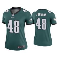 Women Philadelphia Eagles #48 Patrick Johnson Green Legend Jersey