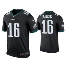 Men Philadelphia Eagles #16 Color Rush Legend Quez Watkins Black Jersey