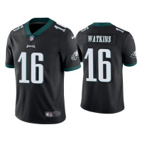 Men Philadelphia Eagles #16 Quez Watkins Vapor Limited Black Jersey