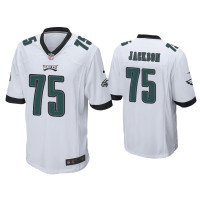 Men Philadelphia Eagles #75 Tarron Jackson White Game Jersey