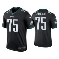 Men Philadelphia Eagles #75 Tarron Jackson Black Legend Jersey