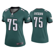 Women Philadelphia Eagles #75 Tarron Jackson Green Legend Jersey