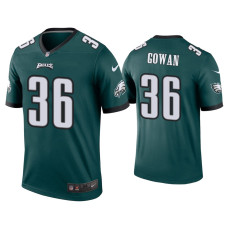 Men Philadelphia Eagles #36 Tay Gowan Green Legend Jersey