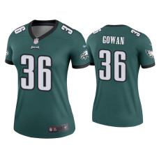 Women Philadelphia Eagles #36 Tay Gowan Green Legend Jersey