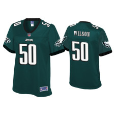 Women Philadelphia Eagles #50 Eric Wilson Green Pro Line Jersey