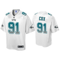 Men Philadelphia Eagles #91 Fletcher Cox White Fade Fashion Authentic Jersey