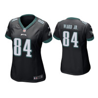 Women Philadelphia Eagles #84 Greg Ward Jr. Black Game Jersey