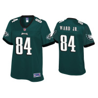 Women Philadelphia Eagles #84 Greg Ward Jr. Midnight Green Pro Line Jersey