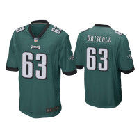 Men Philadelphia Eagles #63 Jack Driscoll Green Game Jersey