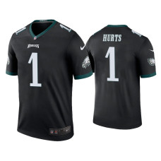 Men Philadelphia Eagles #1 Jalen Hurts Black Legend Jersey