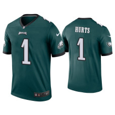 Men Philadelphia Eagles #1 Jalen Hurts Green Legend Jersey