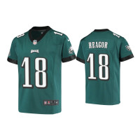 Youth Philadelphia Eagles #18 Jalen Reagor Midnight Green Game Jersey