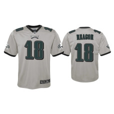 Youth Philadelphia Eagles #18 Jalen Reagor Silver Inverted Game Jersey