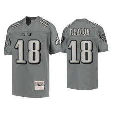 Men Philadelphia Eagles #18 Jalen Reagor Charcoal 2004 Metal Replica Jersey