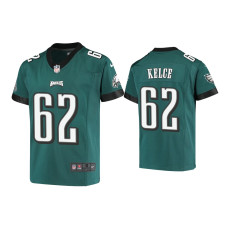 Youth Philadelphia Eagles #62 Jason Kelce Midnight Green Game Jersey