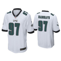 Men Philadelphia Eagles #97 Javon Hargrave White Game Jersey