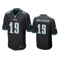 Men Philadelphia Eagles #19 JJ Arcega-Whiteside Black Game Jersey