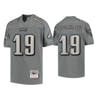 Men Philadelphia Eagles #19 JJ Arcega-Whiteside Charcoal 2004 Metal Replica Jersey