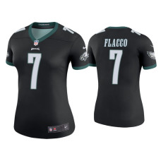 Women Philadelphia Eagles #7 Color Rush Legend Joe Flacco Black Jersey