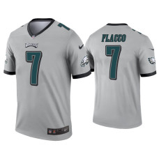 Men Philadelphia Eagles #7 Joe Flacco Silver Inverted Legend Jersey