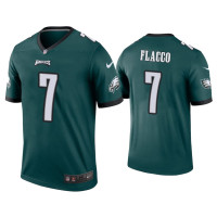 Men Philadelphia Eagles #7 Joe Flacco Green Legend Jersey