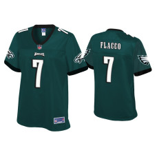 Women Philadelphia Eagles #7 Joe Flacco Green Pro Line Jersey