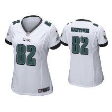 Women Philadelphia Eagles #82 John Hightower White Game Jersey