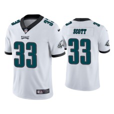 Men Philadelphia Eagles #33 Josiah Scott Vapor Limited White Jersey