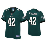 Women Philadelphia Eagles #42 K'Von Wallace Green Pro Line Jersey