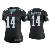 Women Philadelphia Eagles #14 Color Rush Legend Kenneth Gainwell Black Jersey