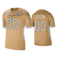 Men Philadelphia Eagles #00 Custom 2021 NFC Pro Bowl Game Gold Jersey