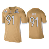 Men Philadelphia Eagles #91 Fletcher Cox 2021 NFC Pro Bowl Game Gold Jersey