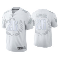 Men Philadelphia Eagles #26 Miles Sanders White Platinum Limited Jersey