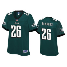 Women Philadelphia Eagles #26 Miles Sanders Green Pro Line Jersey