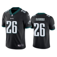 Men Philadelphia Eagles #26 Miles Sanders Black NFL Draft Vapor Limited Jersey