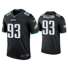 Men Philadelphia Eagles #93 Color Rush Legend Milton Williams Black Jersey