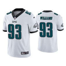 Men Philadelphia Eagles #93 Milton Williams Vapor Limited White Jersey