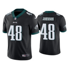 Men Philadelphia Eagles #48 Patrick Johnson Vapor Limited Black Jersey