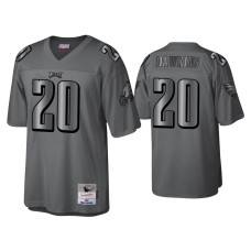 Men Philadelphia Eagles #20 Brian Dawkins Charcoal 2004 Throwback Metal Legacy Jersey