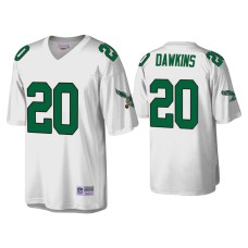 Men Philadelphia Eagles #20 Brian Dawkins White Throwback Legacy Replica Jersey