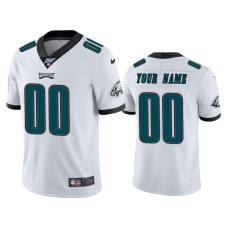 Men Philadelphia Eagles #00 Custom 100th Season White Vapor Limited Jersey