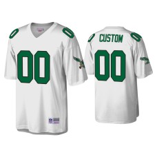 Men Philadelphia Eagles #00 Custom White Throwback Legacy Replica Jersey