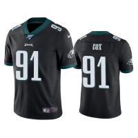 Men Philadelphia Eagles #91 Fletcher Cox 100th Season Black Vapor Limited Jersey