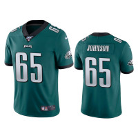 Men Philadelphia Eagles #65 100th Season Lane Johnson Midnight Green Limited Jersey